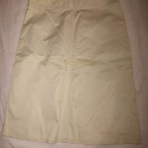 Banana Republic Cream Pencil Skirt Knee-Length Casual